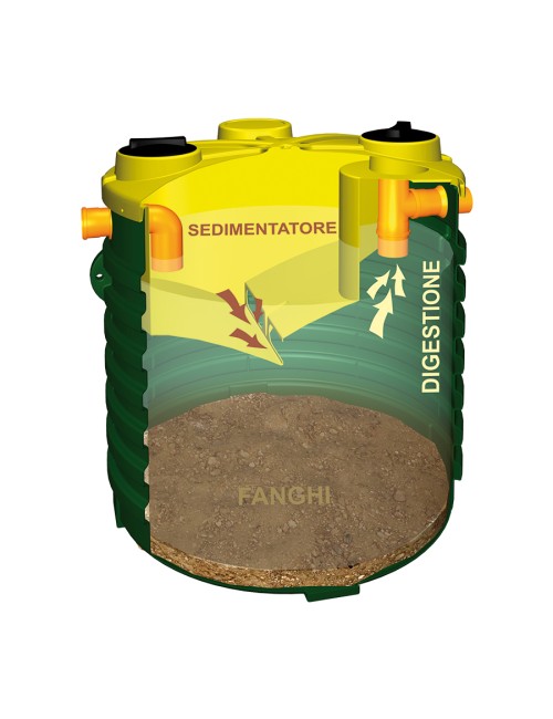 Fossa Imhoff Polietilene / NIM1500 / h172 / d115 (a.e.9 persone)