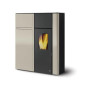 Stufa a pellet karyn 14 kw idro metallo beige royal