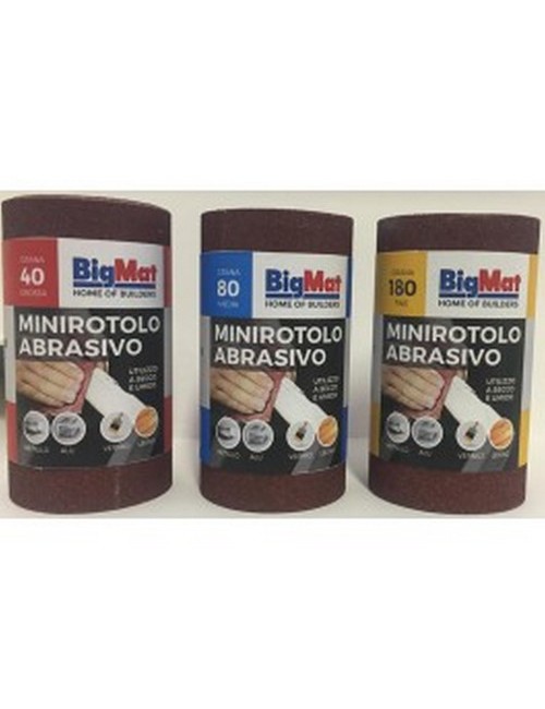 Carta abrasiva BIGMAT / gr.80 /  rotoli da 5mt