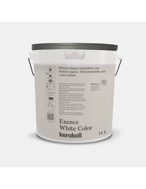 Exence white color lt.14 kerakoll pittura opaca riempitiva per interni