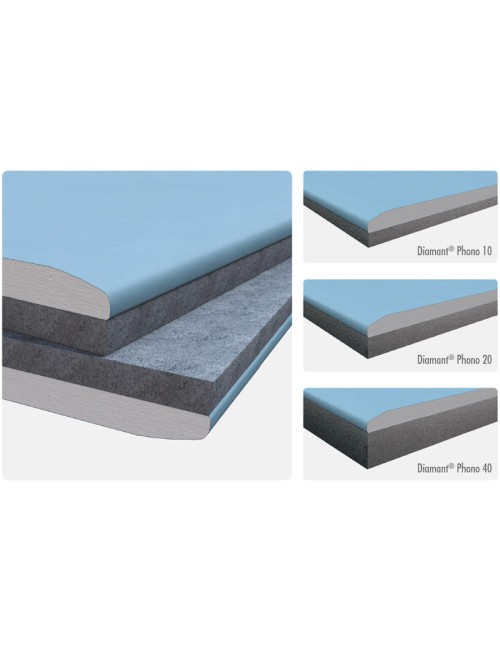 Cartongesso Knauf Diamant Phono / 12,5+20 / 1200x3000 / c/fibra