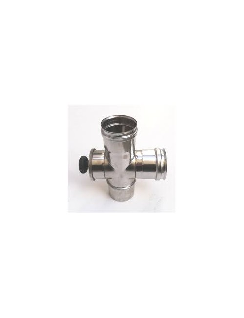 Te inox d.80(allacciamento a 87°)aisi 316l