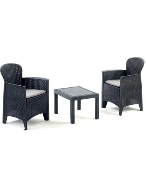 Salottini arredo giardino /  akita / bianco e antracite