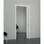 PORTA SCORREVOLE LAMINATO BIANCO 80*210 REVERSIBILE CON KIT SERRATURA NOTTOLINO CROMO SATINATO
