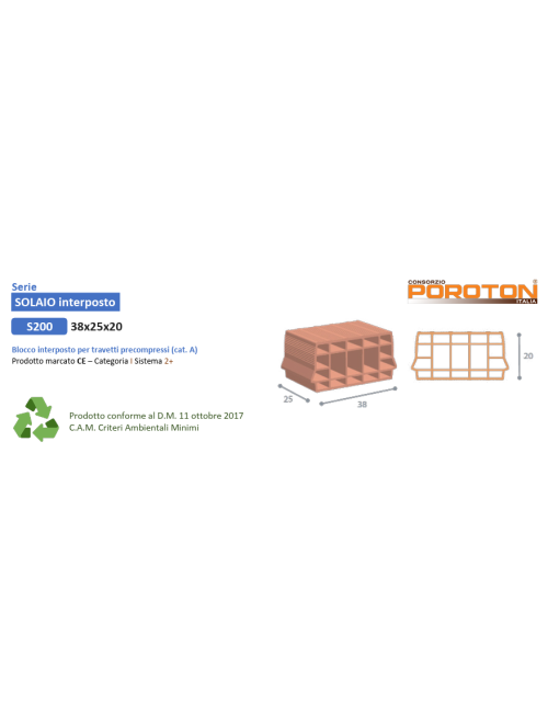 Blocchi  solaio h20 con incastro latersud