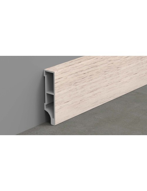 Battiscopa in resina vinilica / bianco / h.40 / pezzi da ml 2.4