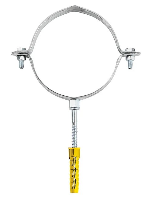 Collare per pluviale zincato d.100(buste da 2 pz)