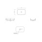 Hidra gio' evo 2.0 60x40 lavabo rettangolare appoggio bianco