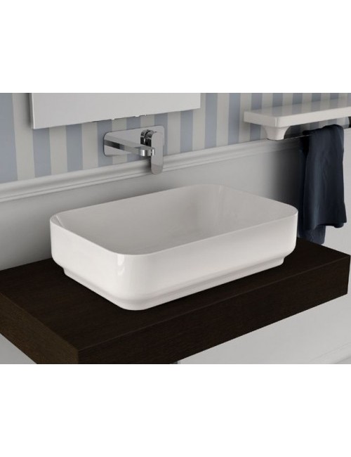 Hidra gio' evo 2.0 60x40 lavabo rettangolare appoggio bianco