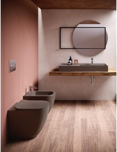 vaso hidra / collezione faster / senza brida / cioccolato satinato