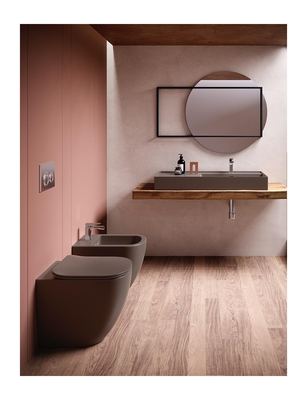 vaso HIDRA FASTER / senza brida / cioccolato satinato