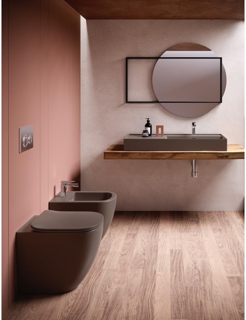 vaso hidra / collezione faster / senza brida / cioccolato satinato