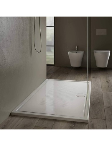 Piatto doccia 80x140x3(slim)lif h.3 hatria foro scarico tondo
