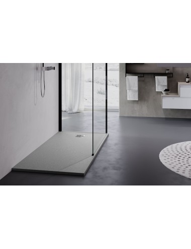 Piatto doccia 80x120x3 novamatt mineralsolid pietra grigio novellini