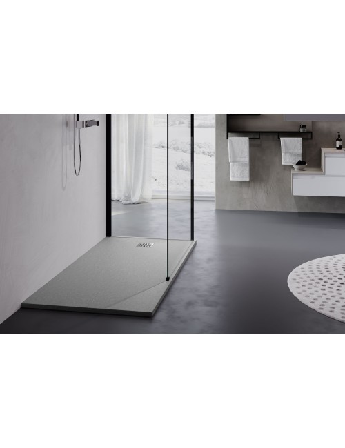 Piatto doccia 80x120x3 novamatt mineralsolid pietra grigio novellini