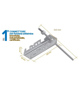 Connettori leca perimetrale standard spinotto 515mm