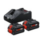 Kit 2 batterie procore da 18v 8.0ah + caricabatteria gal 18v-160 c
