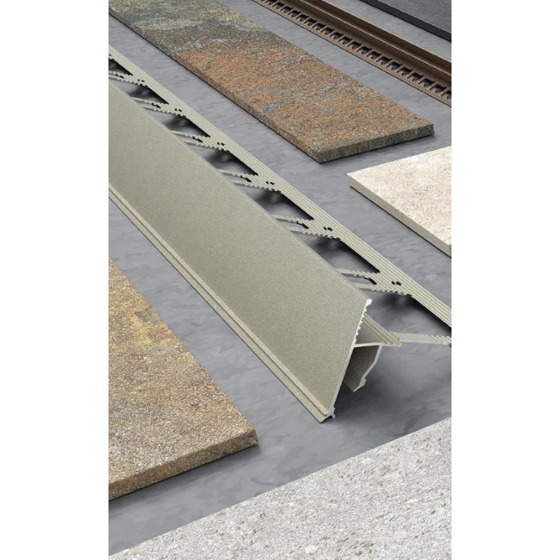 Proterrace DOUBLE DRIP / Profilo gocciolatoio / Alluminio SL-04 / 2,7 ml / SP 10 mm