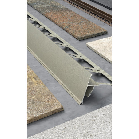 Proterrace DOUBLE DRIP / Profilo gocciolatoio / Alluminio SL-04 / 2,7 ml / SP 10 mm