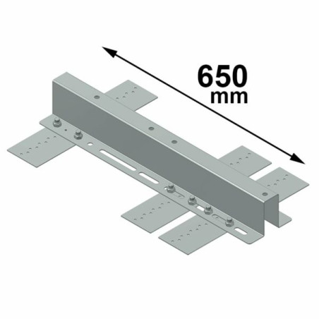 Ancoraggio per lamiera  l.650mm passo250mm inox