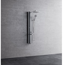 Colonna doccia line 2m termost.bianco opaco finit.silver