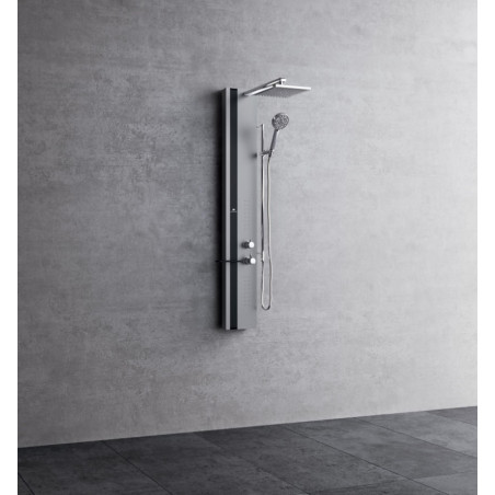 Colonna doccia line 2m termost.bianco opaco finit.silver