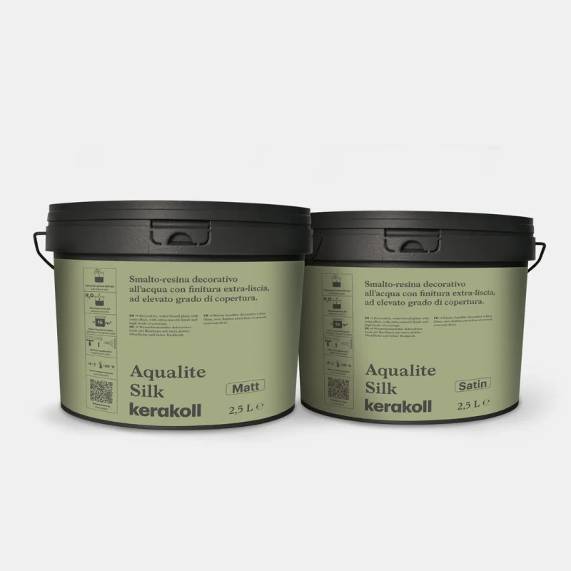 Aqualite silk matt smalto all'acqua opaco bianco e base bc / lt 2,5