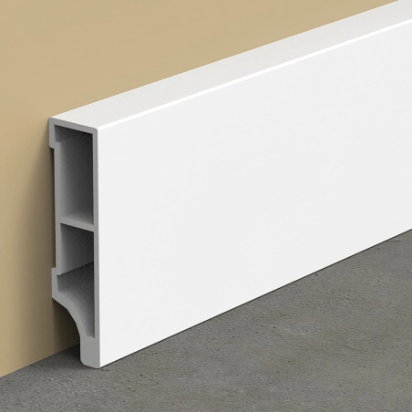 Battiscopa in pvc H. 4 cm. bianco