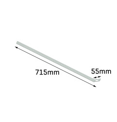 Gancio mono-direzionale tipo a inox l. 715 (con rivetti)