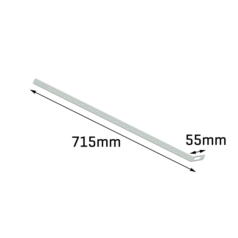 Gancio mono-direzionale tipo a inox l. 715 (con rivetti)