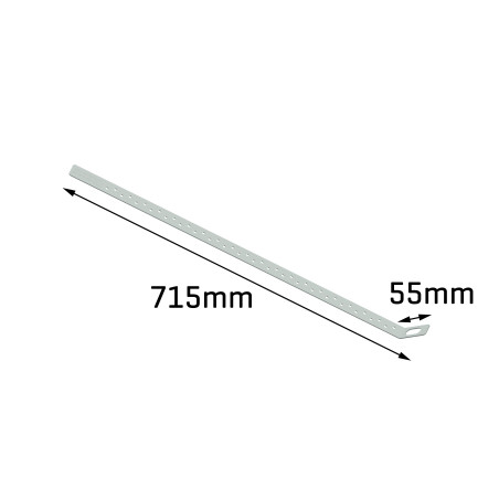 Gancio mono-direzionale tipo a inox l. 715 (con rivetti)