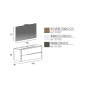 Mobile Bagno Moresco / Rovere / 46x100x55 / 2 cassetti / Specchio / Lampada led